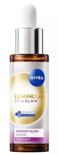 NIVEA closeup of dropper dispensing lightweight serum highlighting smooth texture and quick absorption benefits