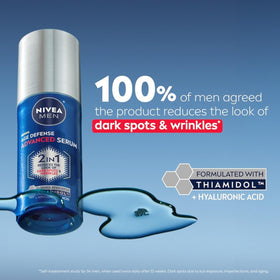 NIVEA MEN pump dispenser close-up showing controlled product dosing benefit
