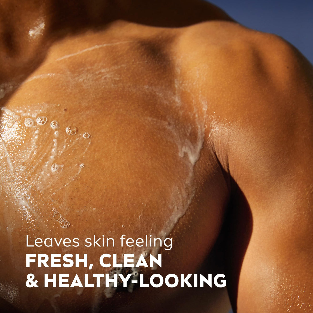 NIVEA MEN shampoo lathering in hair for clean rinse and manageable strands