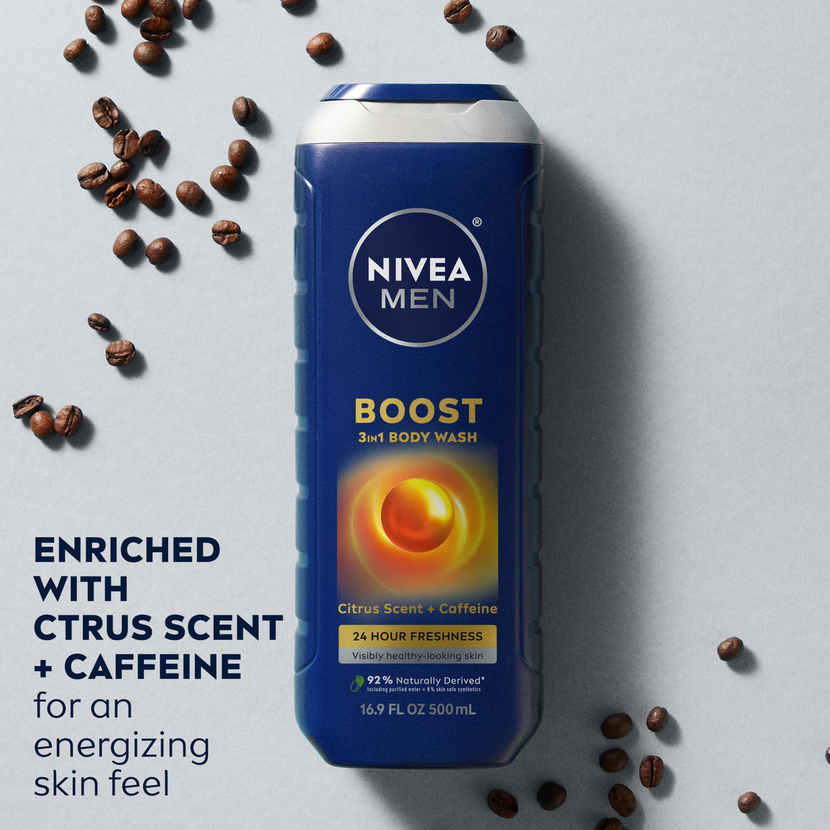 NIVEA MEN gel foam close-up showing texture for quick lather and easy rinse