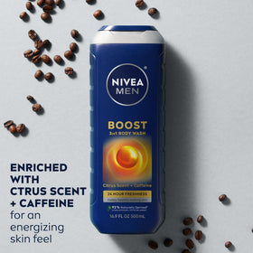 NIVEA MEN gel foam close-up showing texture for quick lather and easy rinse