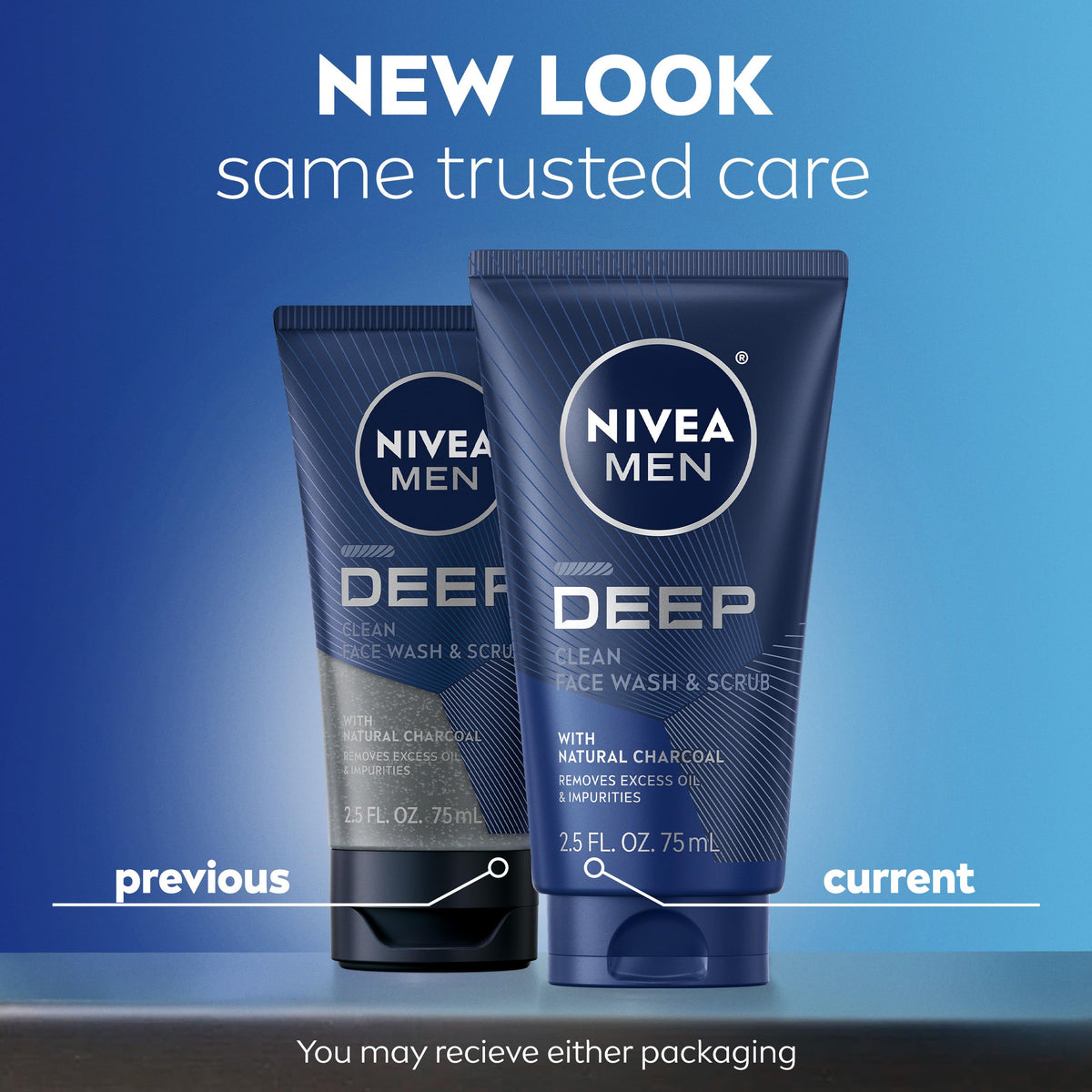 NIVEA MEN charcoal scrub texture close-up revealing exfoliant clarity