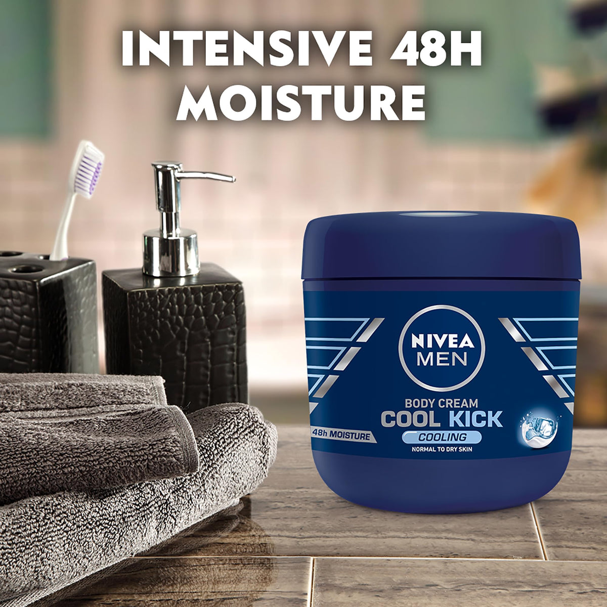 NIVEA Men application on forearm demonstrating cooling feel and quick absorption