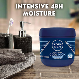 NIVEA Men application on forearm demonstrating cooling feel and quick absorption