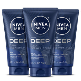 NIVEA MEN front packaging showing charcoal face wash benefits