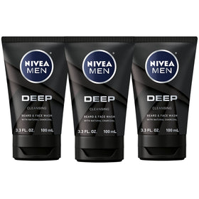 NIVEA MEN front packaging showing three tubes and clear product benefit