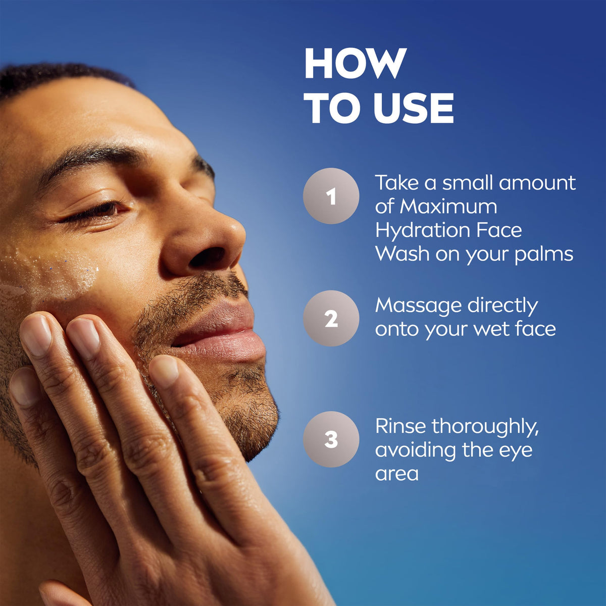 NIVEA MEN four tubes arranged to show quantity and consistent formula