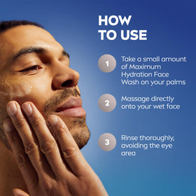 NIVEA MEN four tubes arranged to show quantity and consistent formula