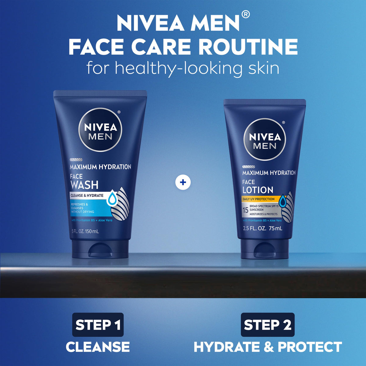 NIVEA MEN used in a morning routine by sink to show quick application