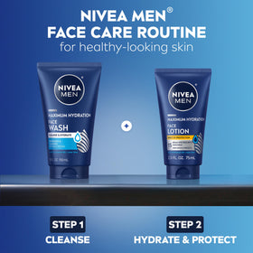 NIVEA MEN used in a morning routine by sink to show quick application