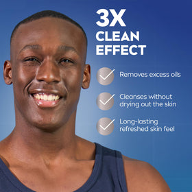 NIVEA MEN tube in a travel bag illustrating convenient, portable size