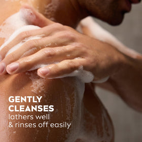 NIVEA MEN texture close-up of gel showing smooth formula and gentle cleanse