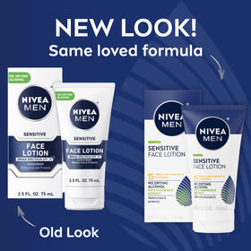 NIVEA MEN lotion texture on hand showing lightweight absorption benefit