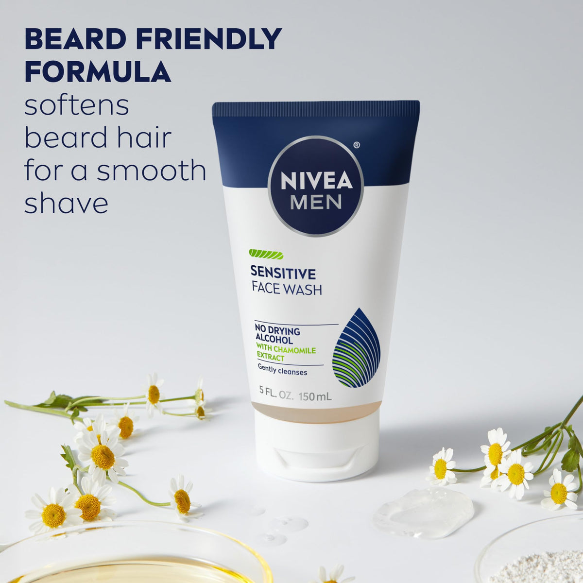 NIVEA MEN products in hand to show compact travel-friendly scale and convenience