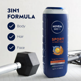 NIVEA MEN close-up label highlighting vegan and paraben-free advantages