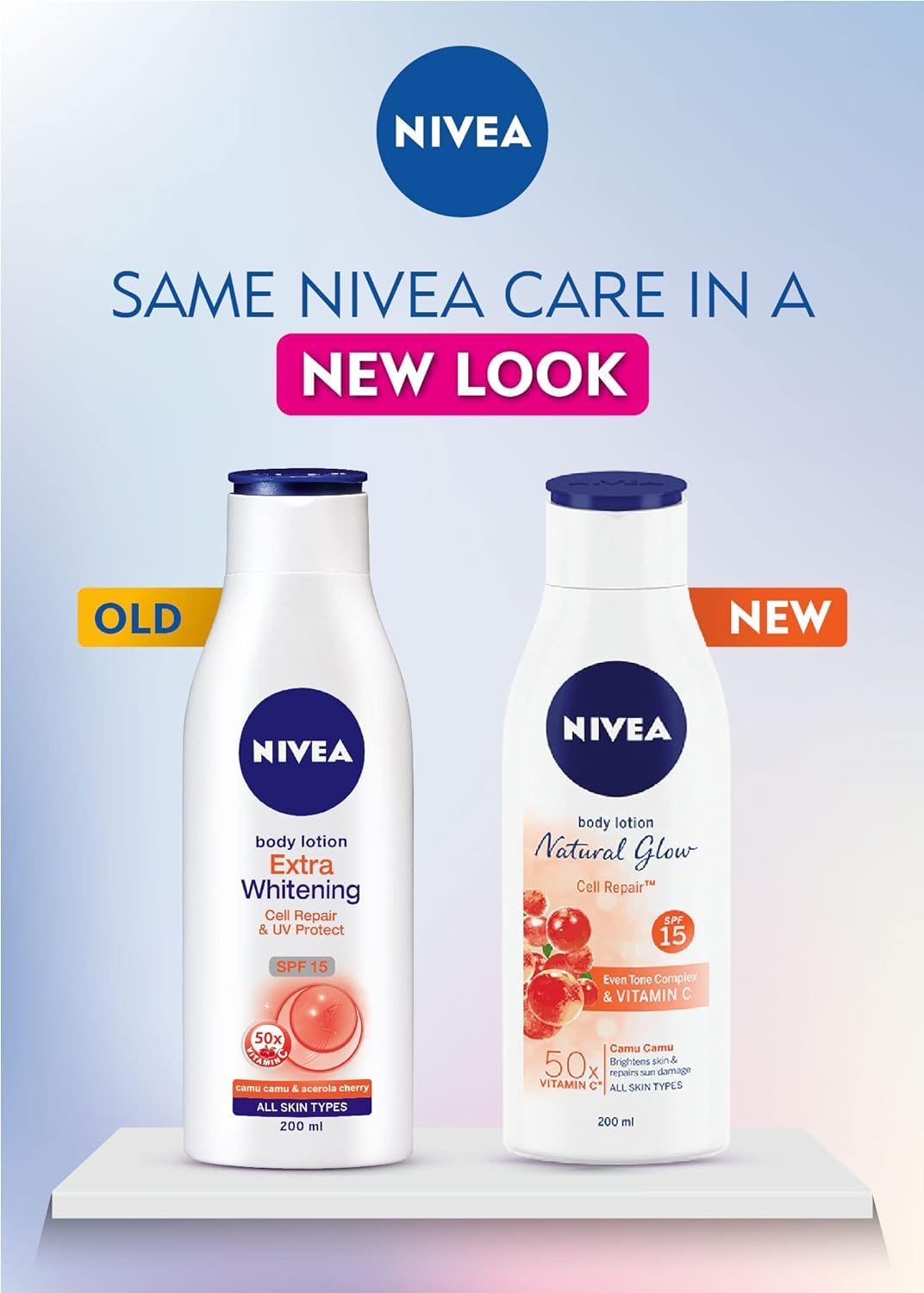 NIVEA ingredient detail shot with Vitamin C visual for clarity