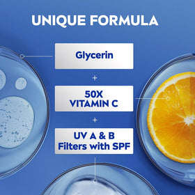NIVEA lotion texture spread on skin showing lightweight absorption and smooth finish