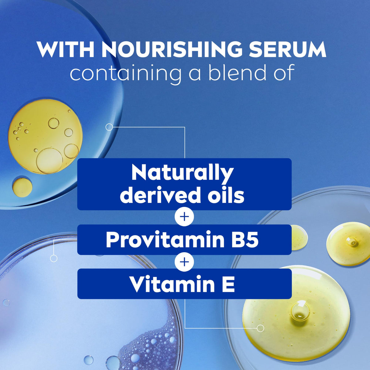 Naturally-derived oils and ingredients beside NIVEA for nourishing benefit