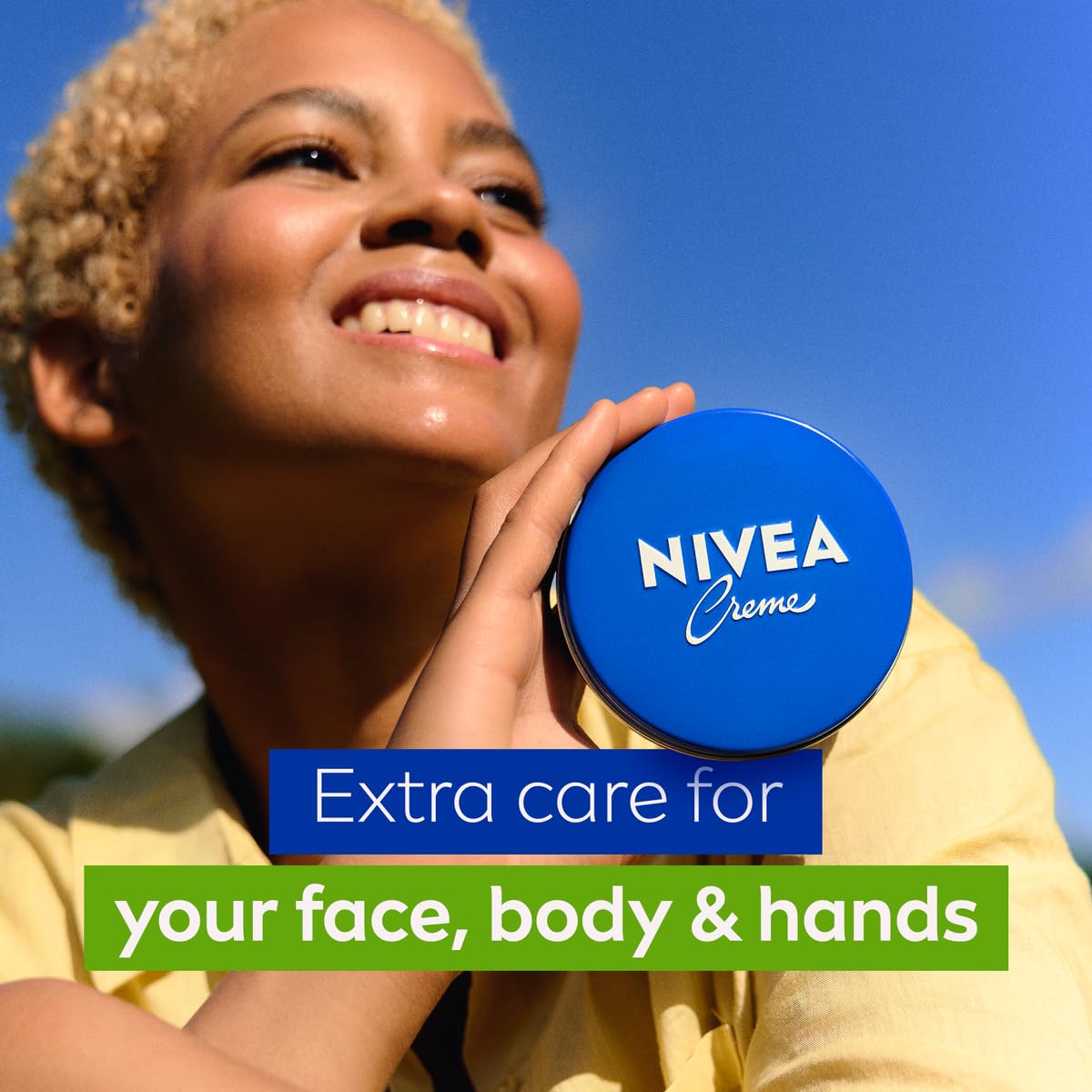 NIVEA open tin displaying smooth cream texture for intense moisturising