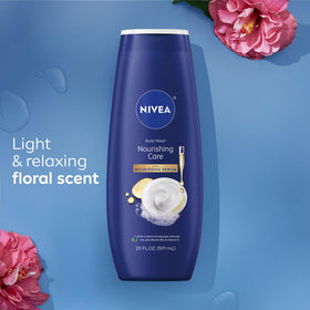 NIVEA pack of three stacked bottles representing bulk value and convenience