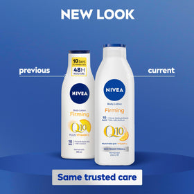 NIVEA Q10 250 ml next to hand for clear size and quantity benefit