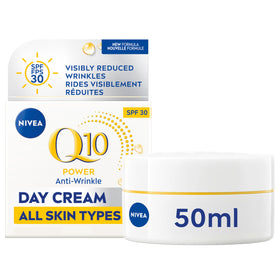 NIVEA Q10 Plus front packaging showing 50 ml jar and benefits