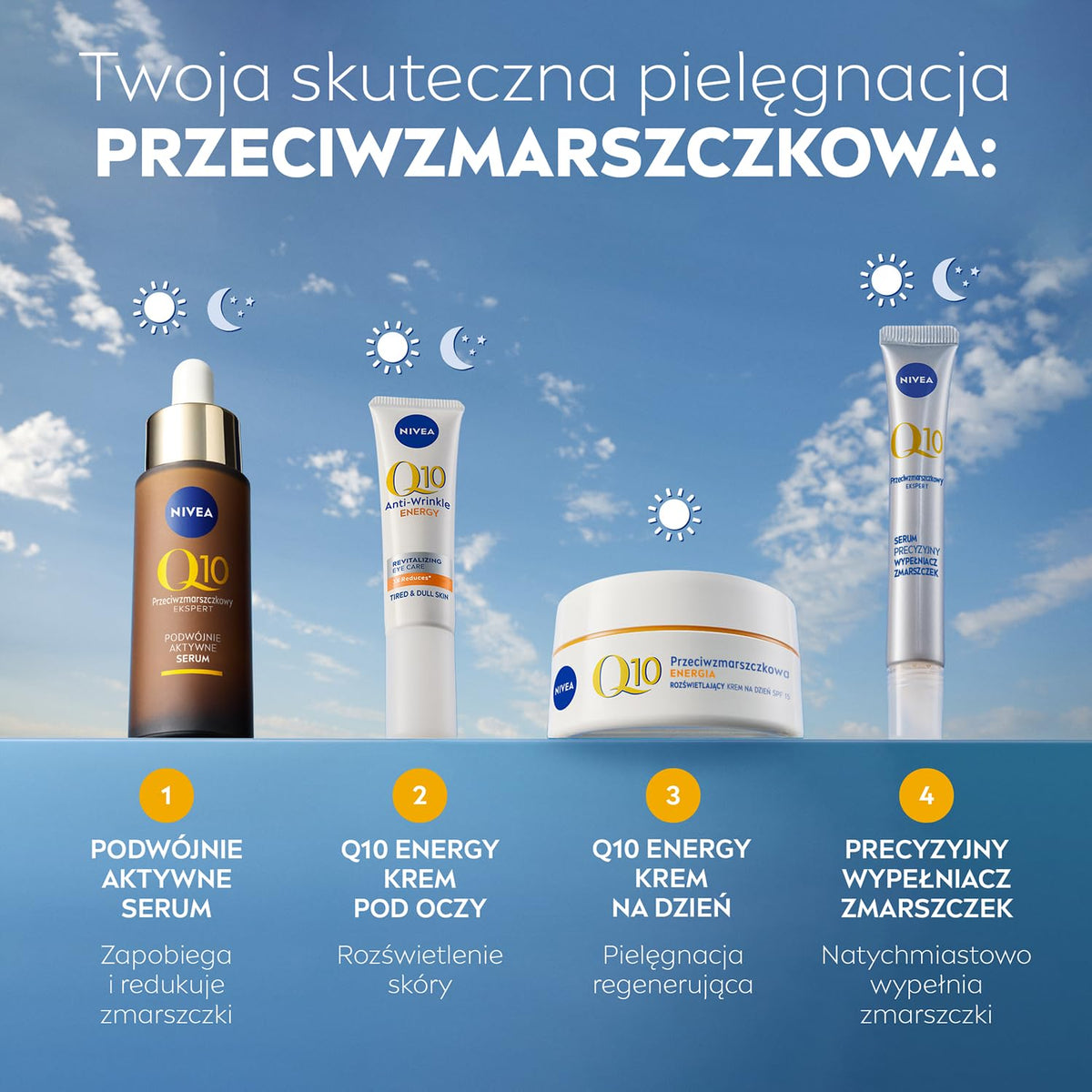 NIVEA eye cream staged on bathroom shelf in morning routine for refreshed look