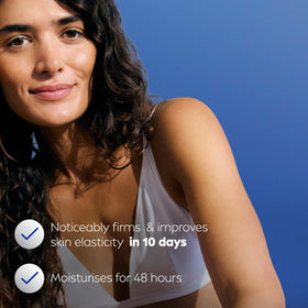 NIVEA Q10 pump dispense detail demonstrating easy controlled application