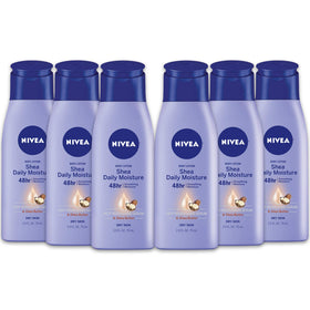 NIVEA front packaging six-bottle pack showing travel-size convenience and branding