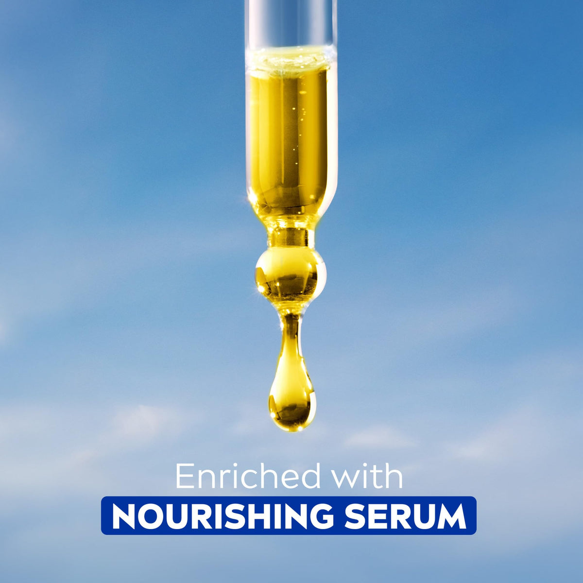 NIVEA in-shower lifestyle scene signaling relaxing floral scent and hydration