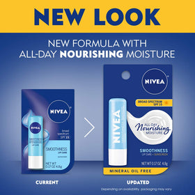 NIVEA lip balm applied outdoors for sun protection benefit