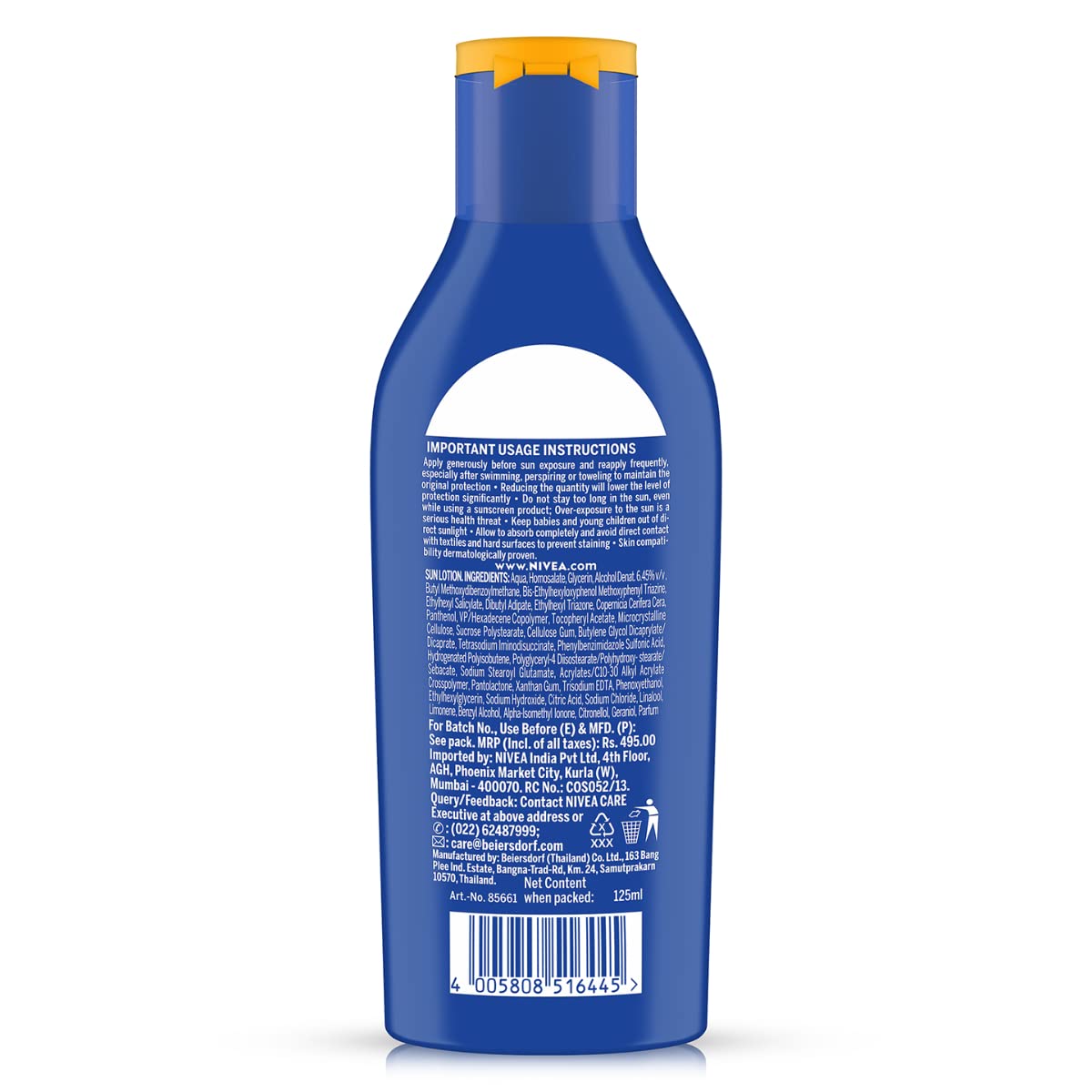 Nivea pump action close-up highlighting easy dispensing and control