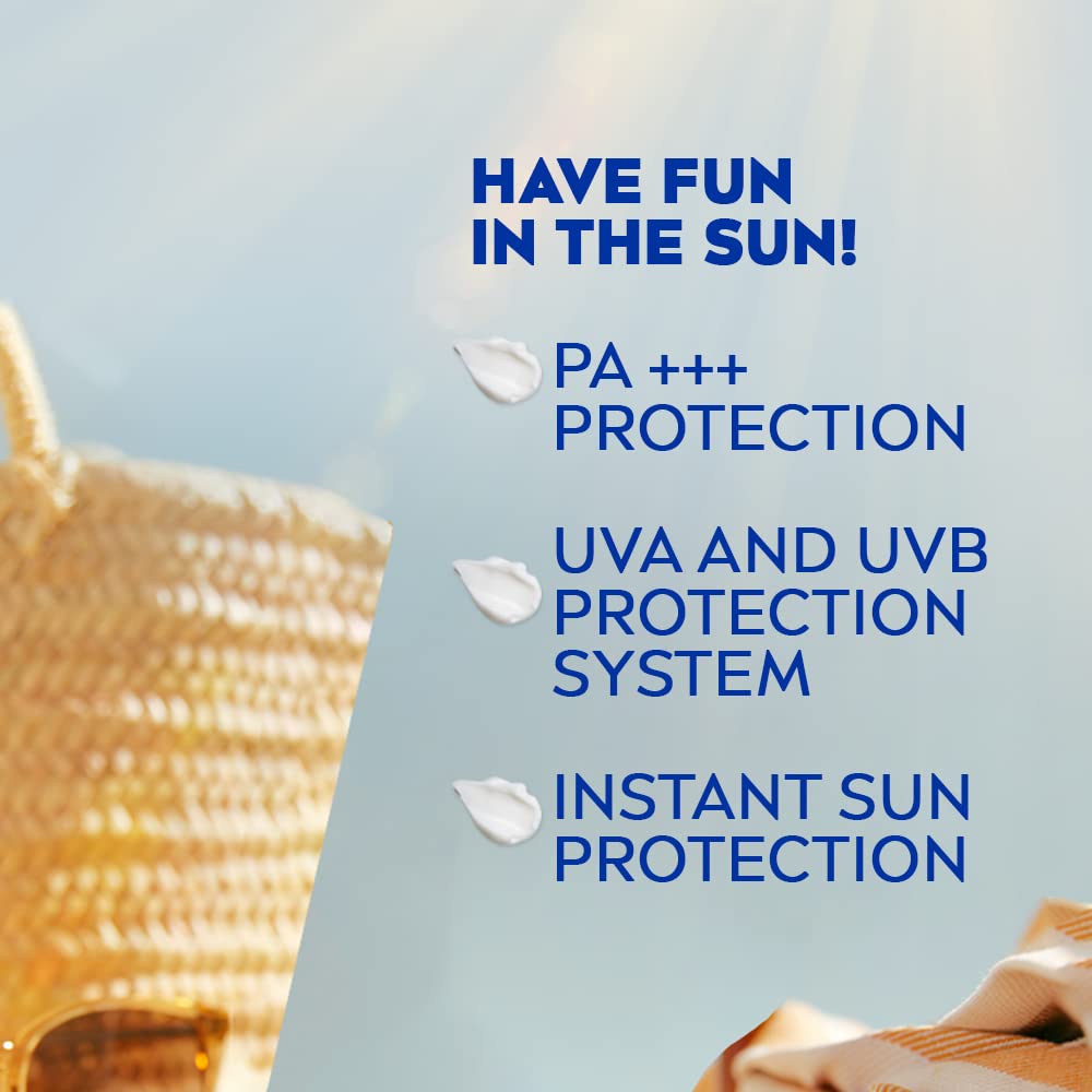 Nivea lotion texture swatch showing smooth hydrating finish