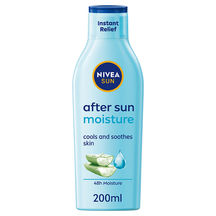 Nivea Sun bottle front view showing 200ml and soothing benefit