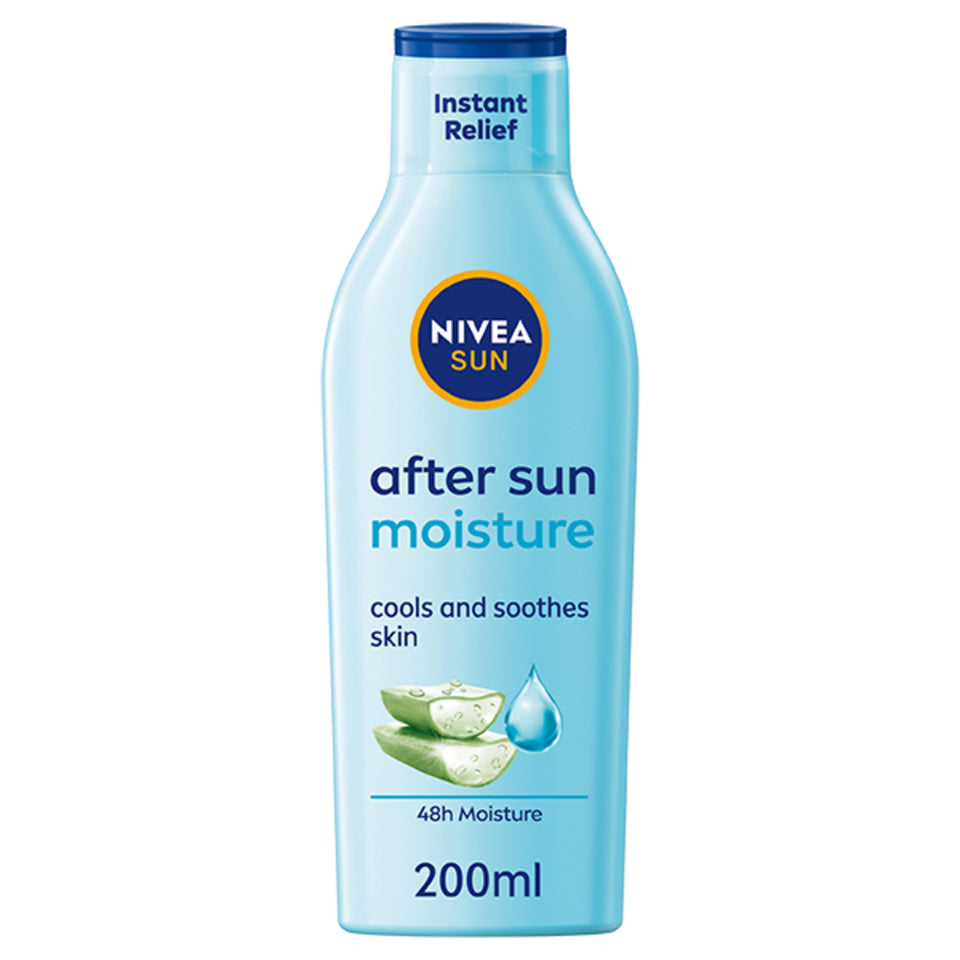 Nivea Sun bottle front view showing 200ml and soothing benefit