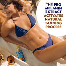 Nivea Sun bottle beside sunglasses showing 200 ml travel-friendly benefit