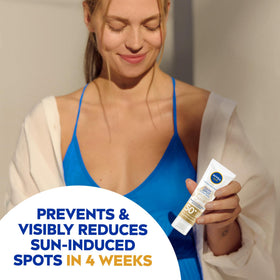 Nivea Sun cream being applied to hand to show easy application and non-greasy finish