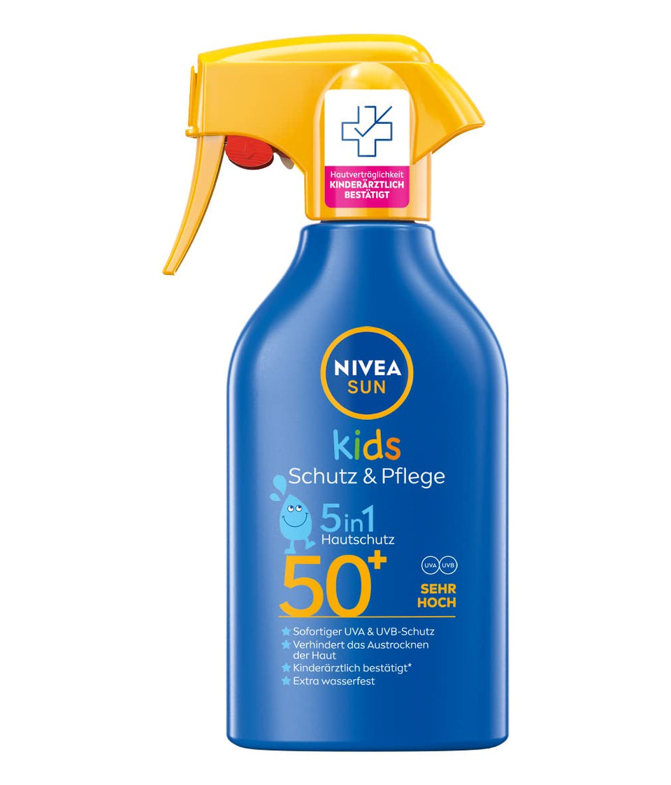 Nivea Sun front packaging showing SPF 50+ protection and kid-friendly design
