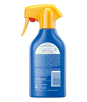Nivea Sun recycled bottle focus showing sustainable packaging advantage