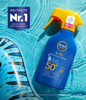 Nivea Sun textured spray on arm illustrating quick absorption and hydration