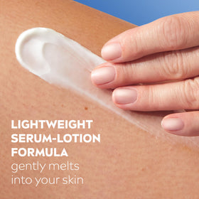 NIVEA close-up of serum-lotion texture demonstrating lightweight consistency