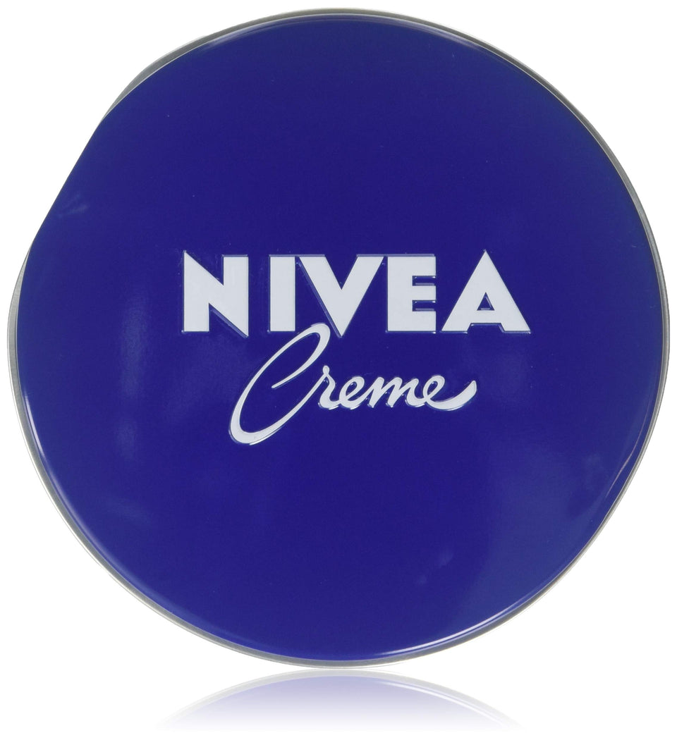 NIVEA jar front view showing unscented creme packaging and clear labeling benefit: reliable hydration