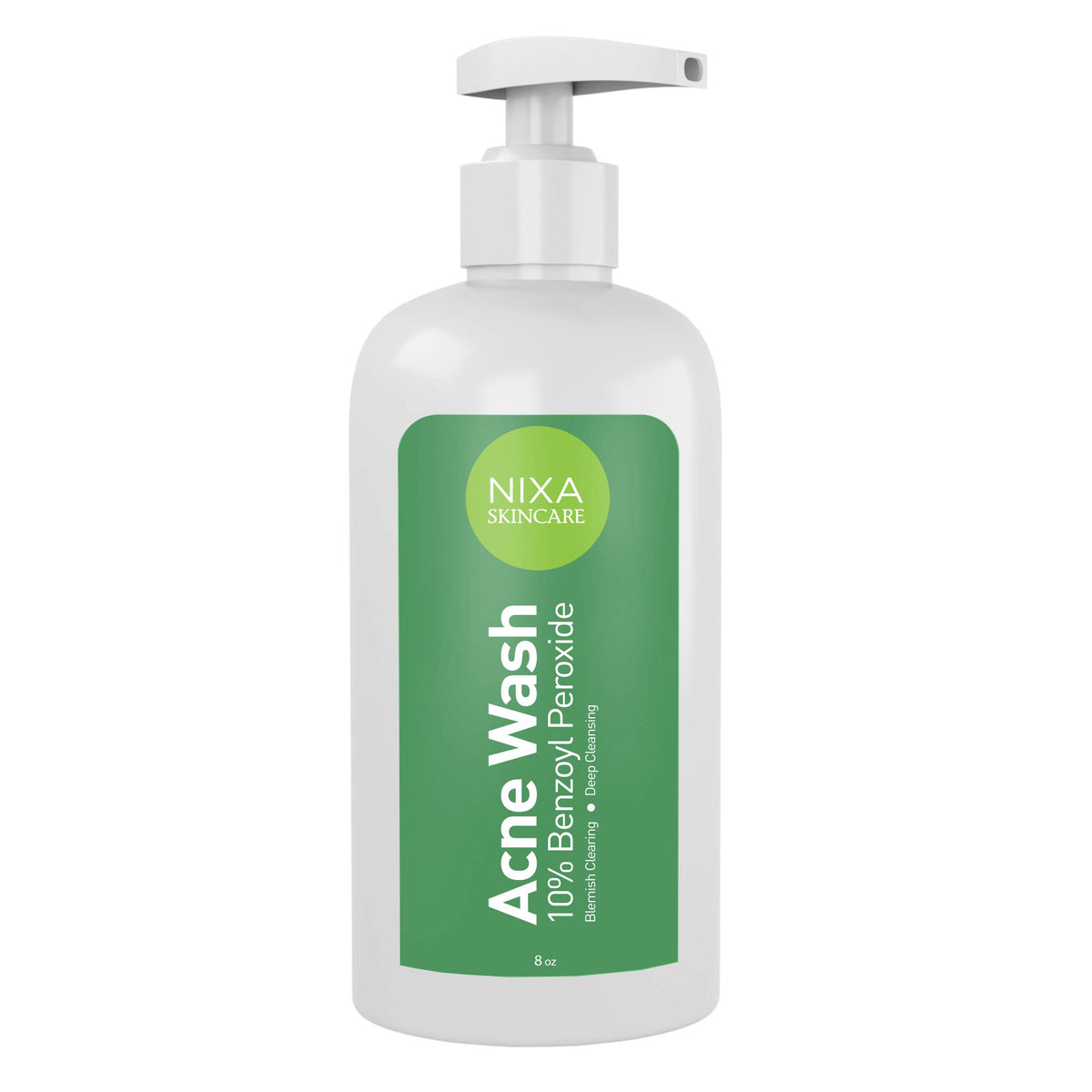 NIXA front packaging showing bottle and clear benefits for clearer skin