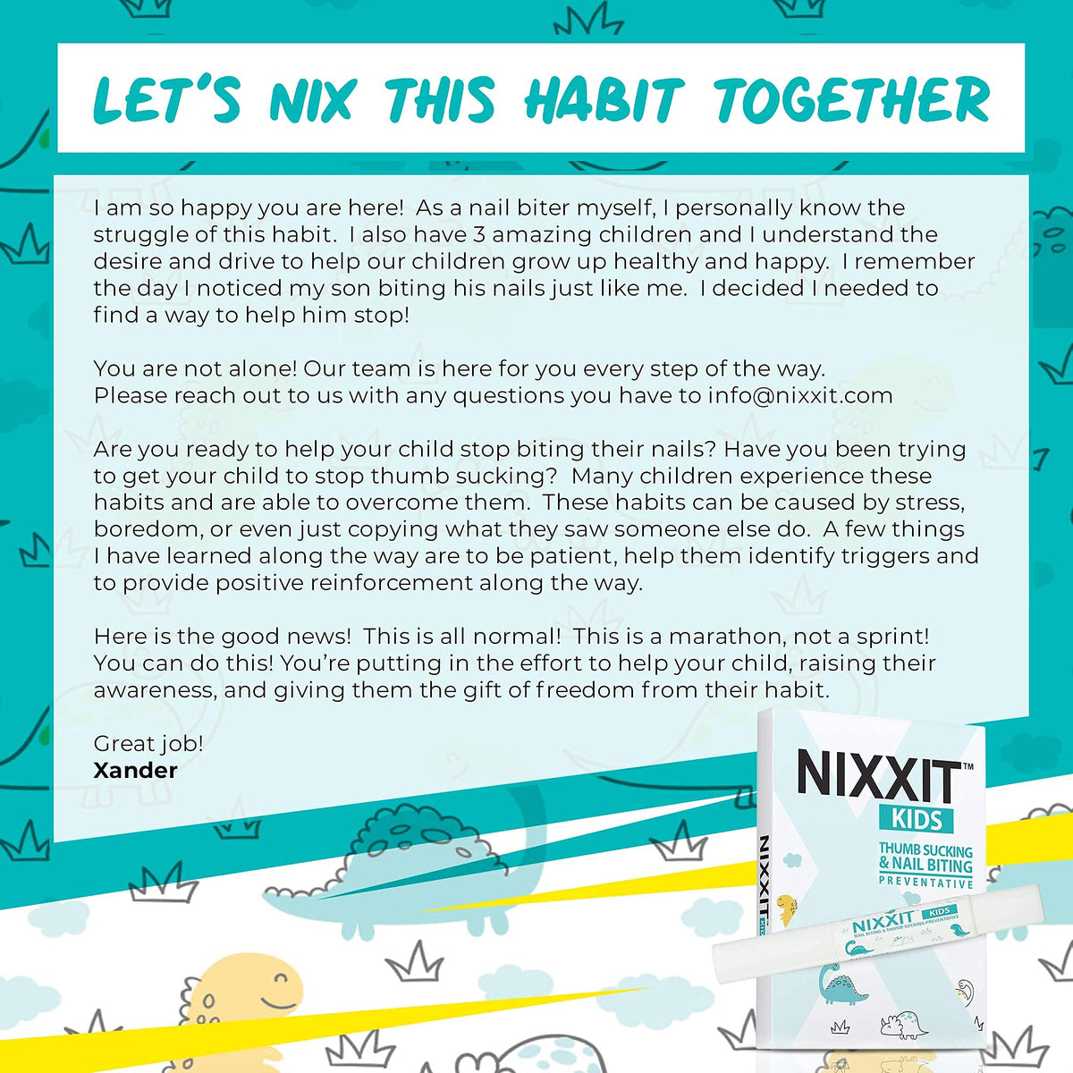 NIXXIT lifestyle kid playing hands showing habit deterrent during activities