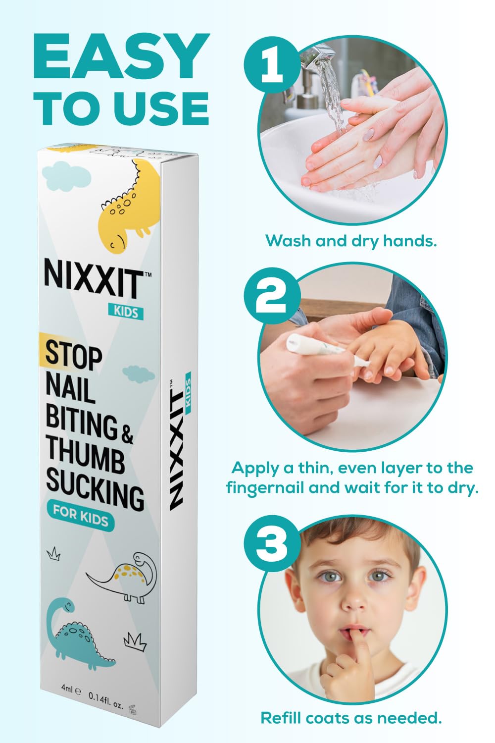 NIXXIT pen tip close-up showing precision applicator for accurate placement