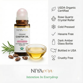 NIYAVERA bottled in USA stamp on packaging reassuring quality control