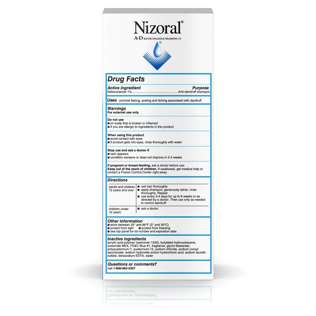 Nizoral bottle close-up highlighting easy dispensing and convenience benefit
