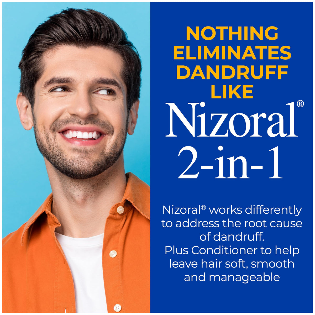 Nizoral bottle label detail showing ketoconazole 1% active ingredient