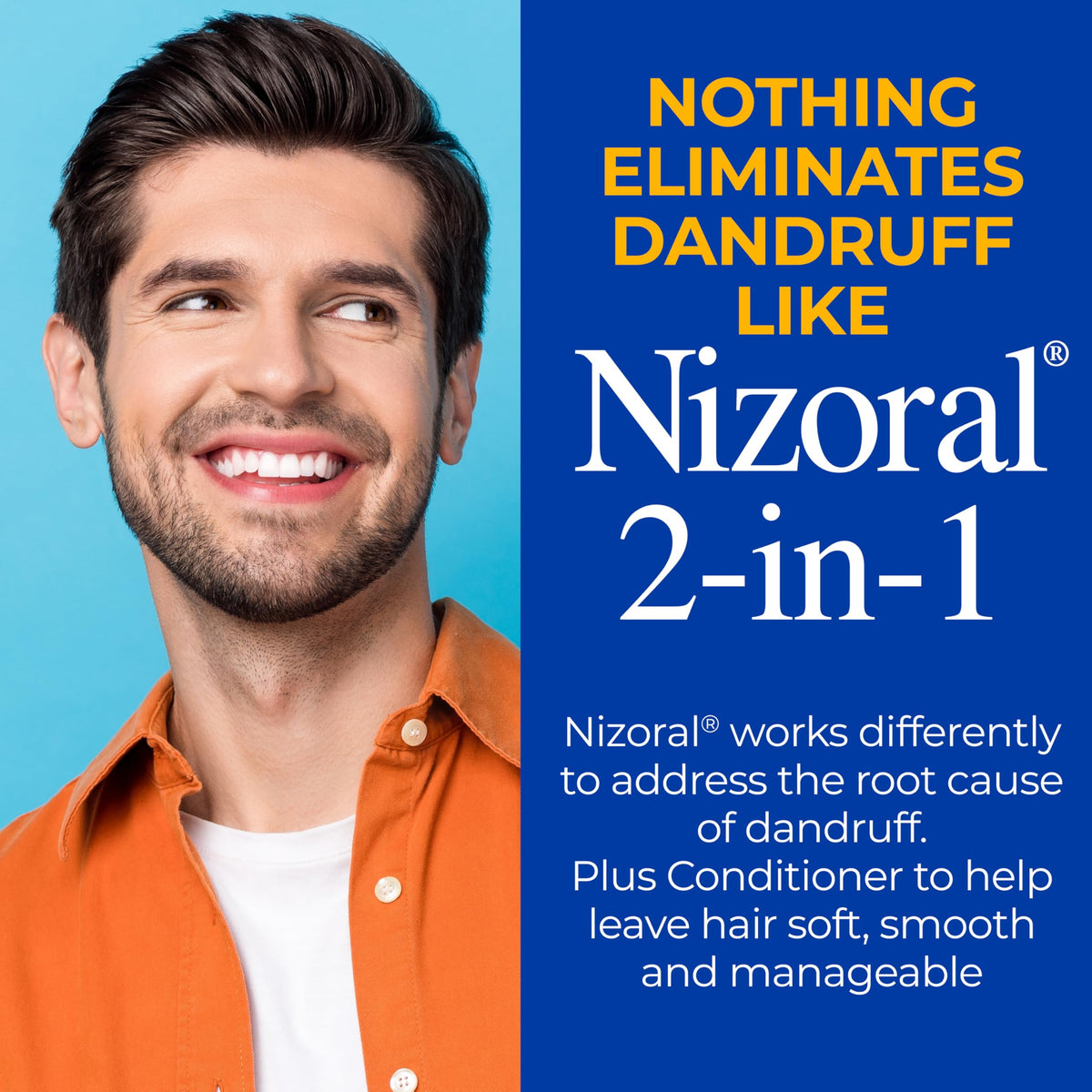 Nizoral close-up label showing ketoconazole 1% for effective control