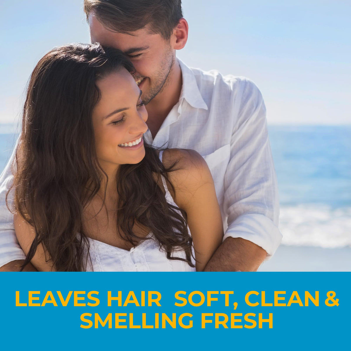 Nizoral bottle staged in bathroom lifestyle conveying fresh scent benefit